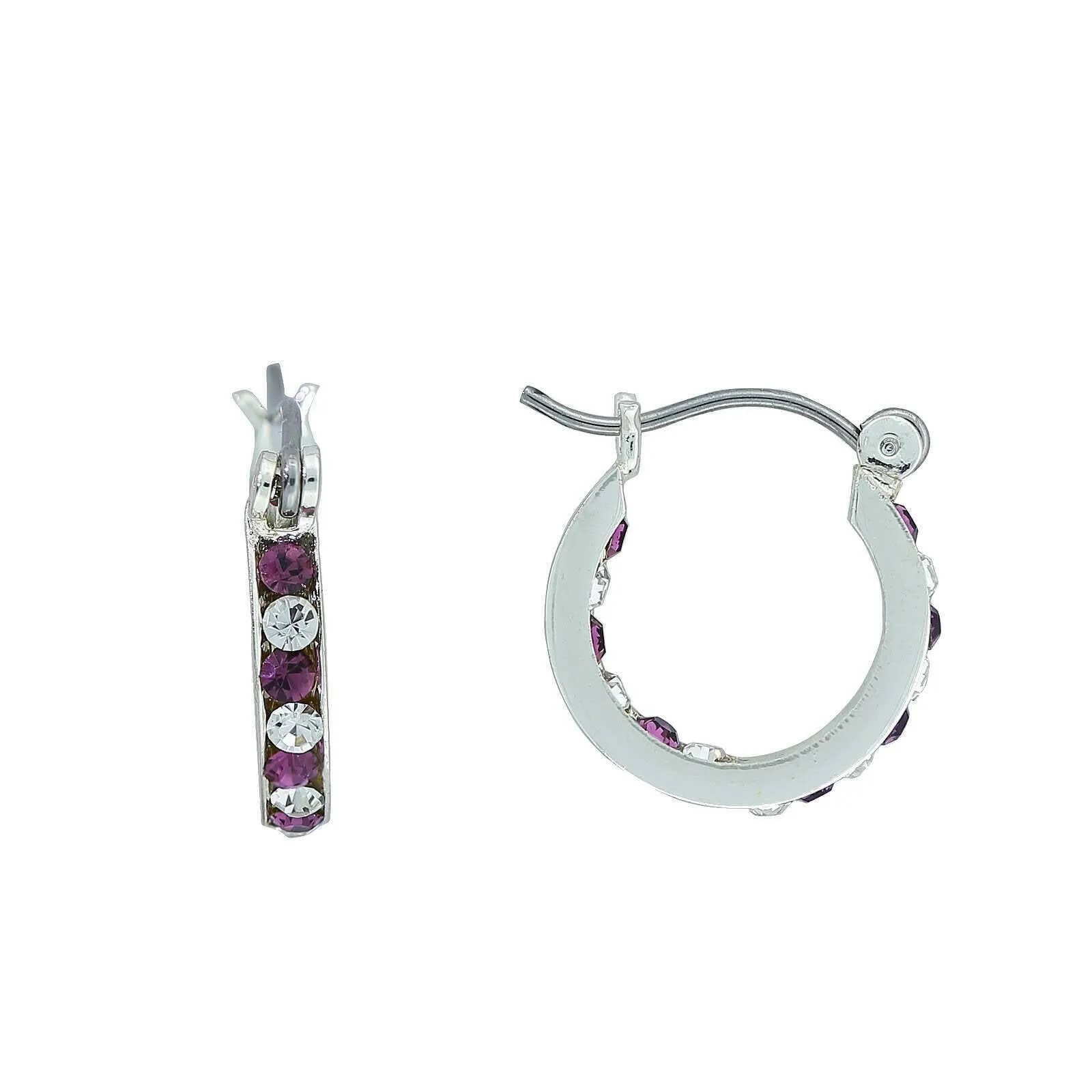 2028 Jewelry Austrian Crystal Hoop Earrings