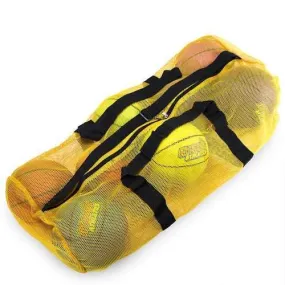 39" Mesh Sports Ball Bag with Strap, Yellow