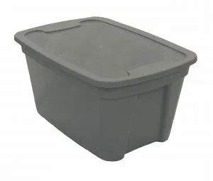 5 Gallon Storage Tote with Lid - Gray