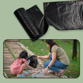 9210 Black 1Roll Garbage Bags / Dustbin Bags / Trash Bags 65x90Cm 15Pcs