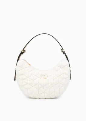 Abbey Fur Inf Shoulder Bag M Off-White