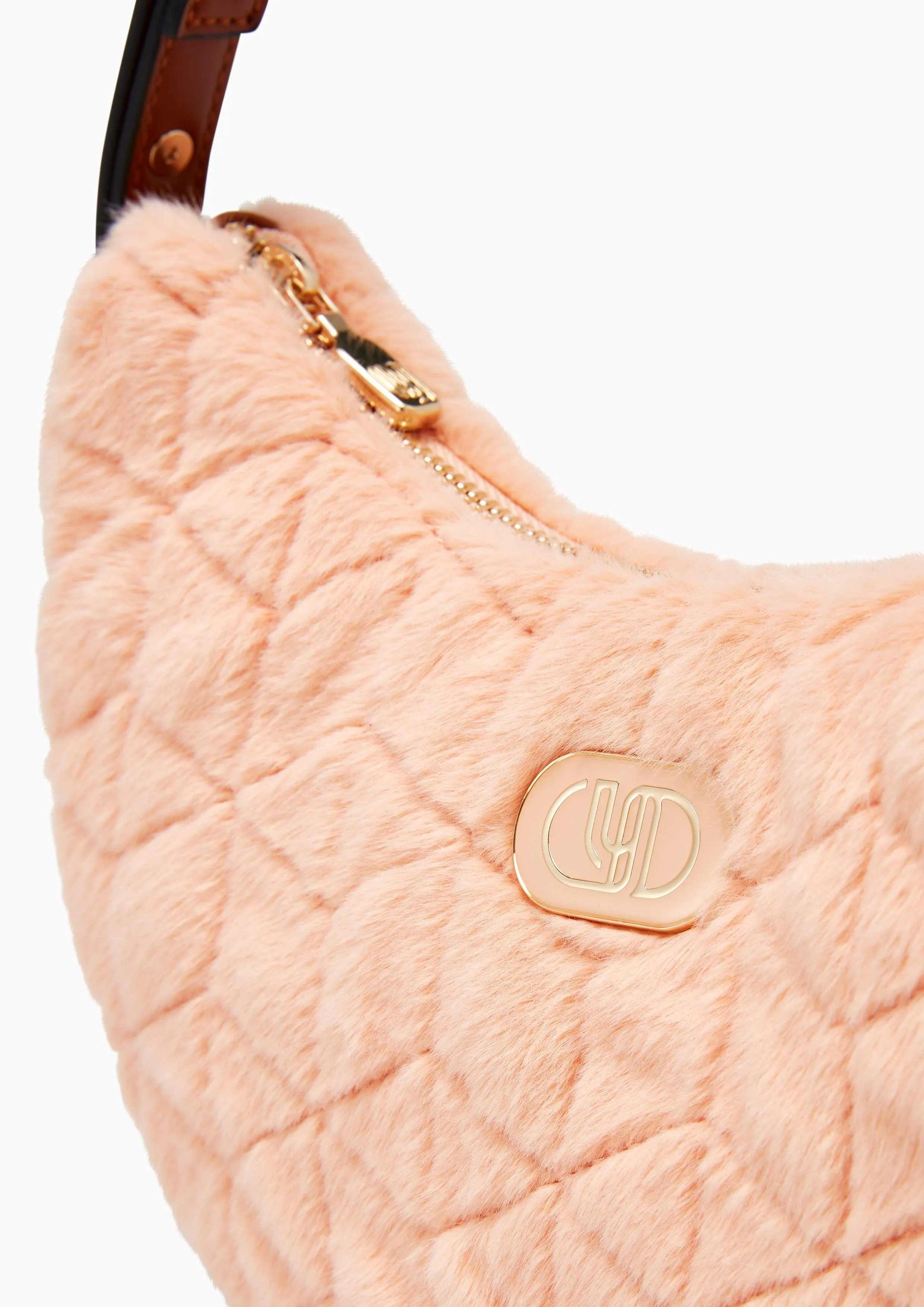 Abbey Fur Inf Shoulder Bag M Orange