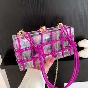 Acrylic Knot Clutch Bag