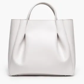 Amalfi Large Leather Tote Bag - Cream