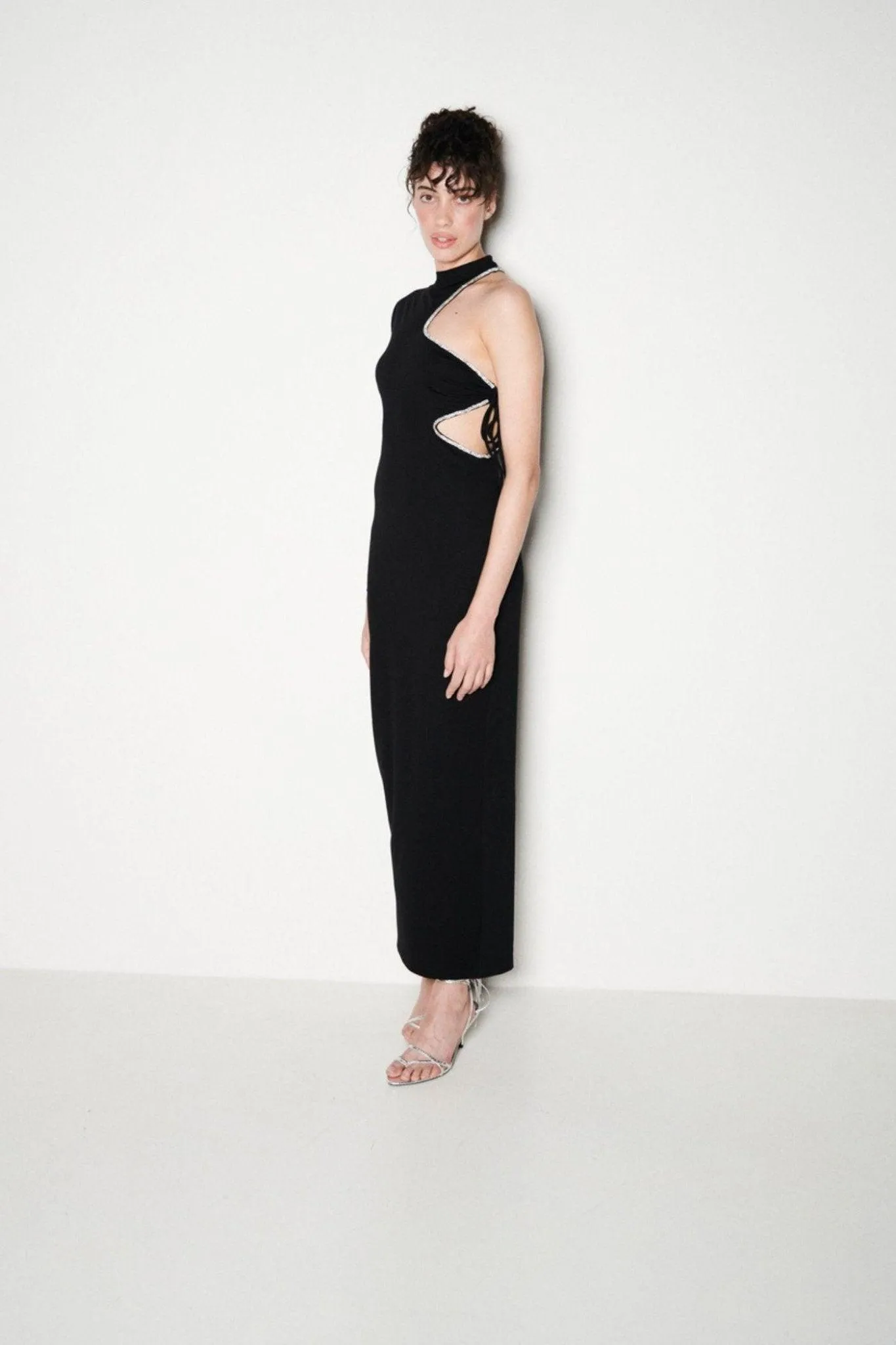 Asymmetric Cut Out Evening Gown