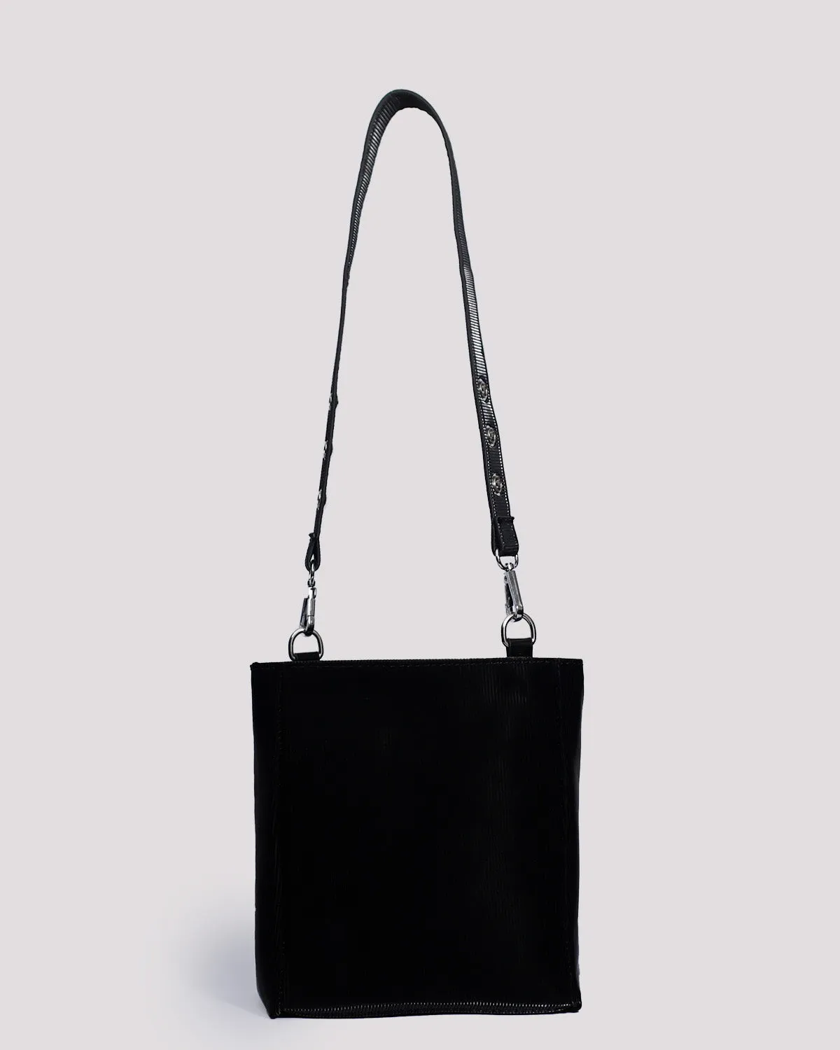 Black Faux-Bucket Bag