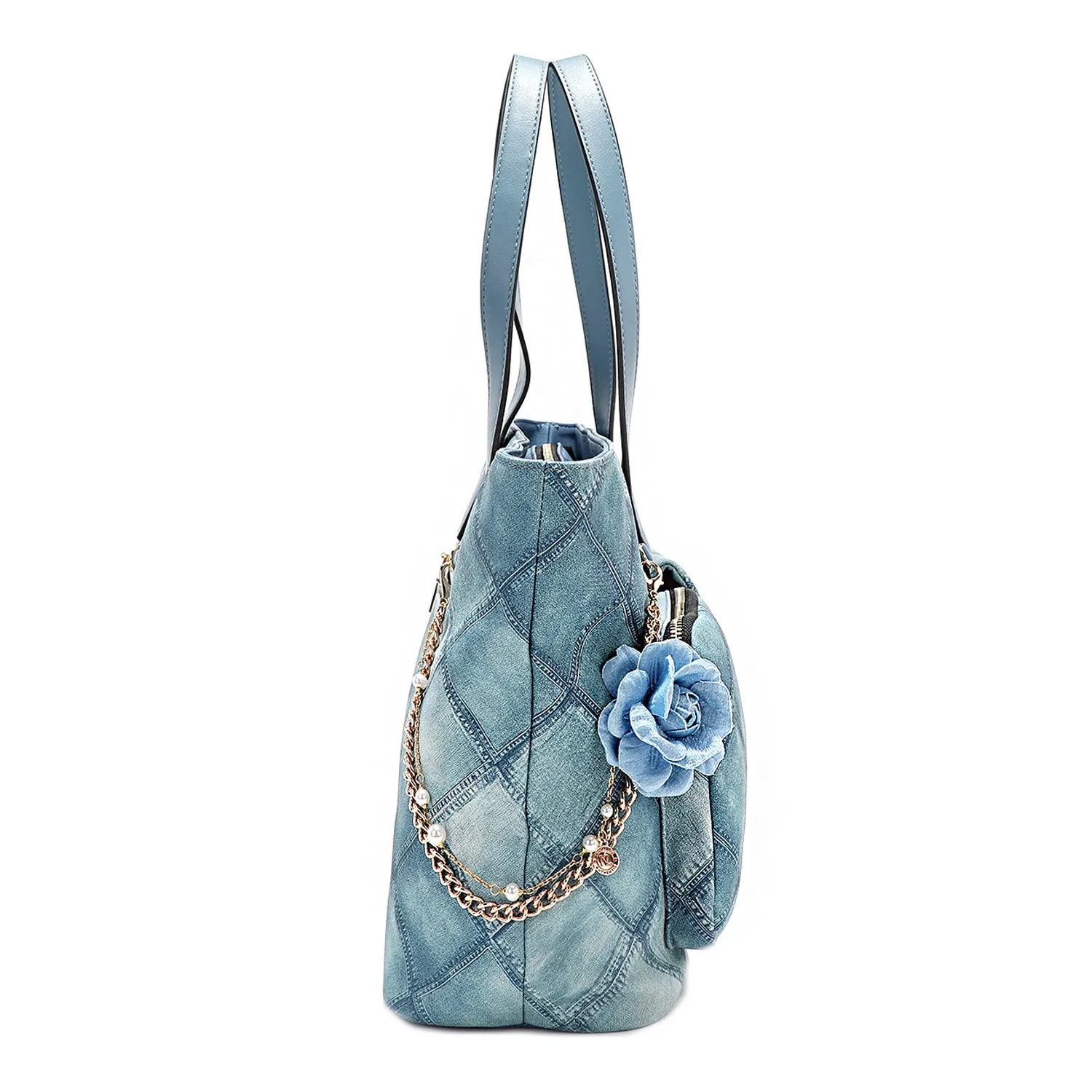 BLUE FLOWER SATCHEL