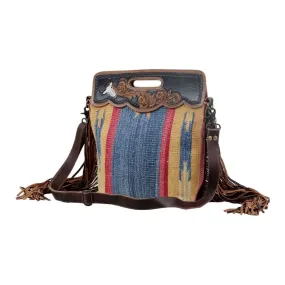 Blue Stream Hand-Tooled Bag