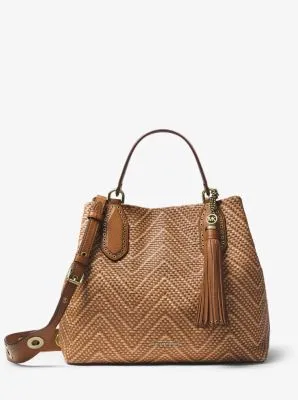 Brooklyn Large Woven Leather Satchel