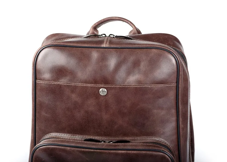 Brown Leather Backpack Leather Black Rucksack Laptop