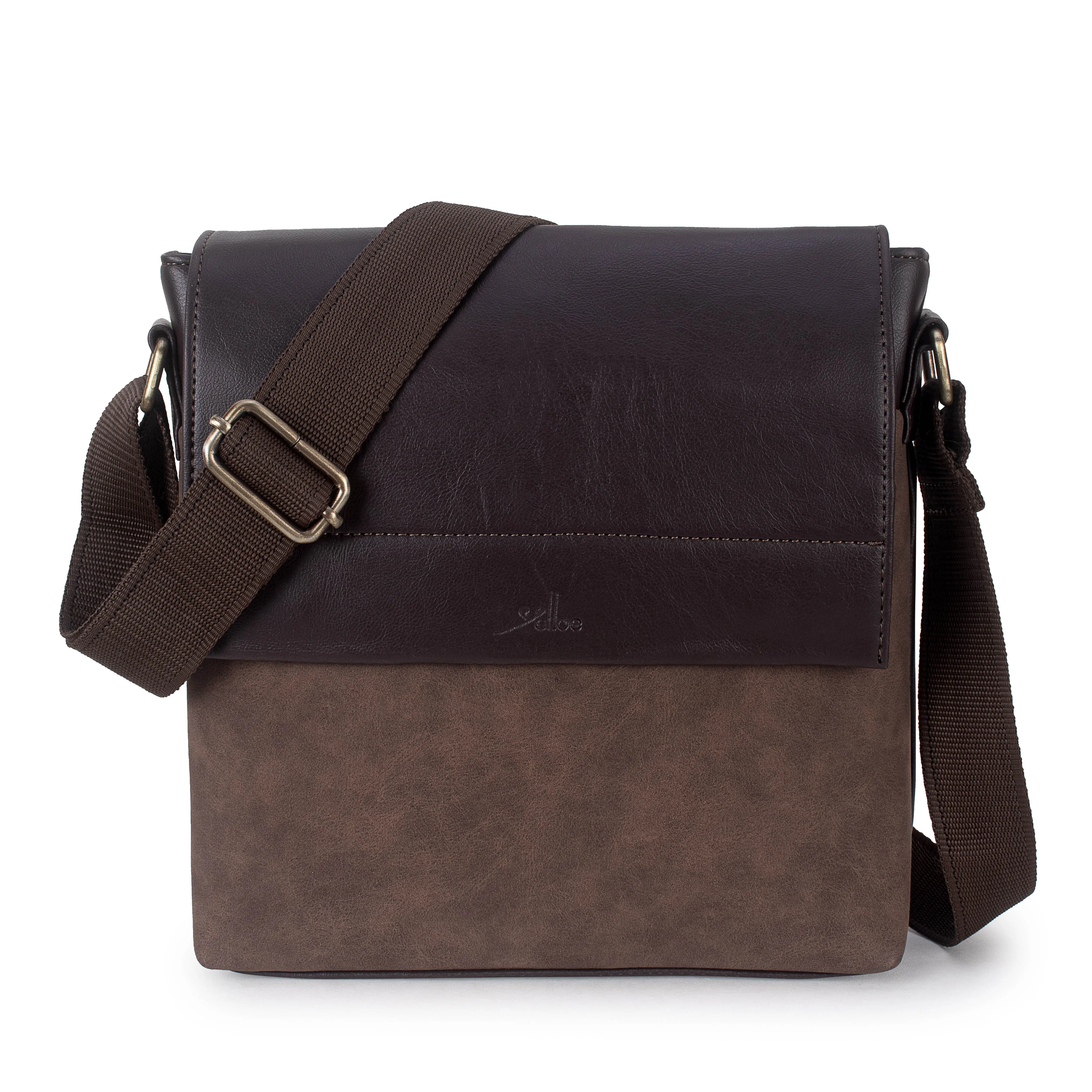 Brown Spacious Mens Messenger Bag