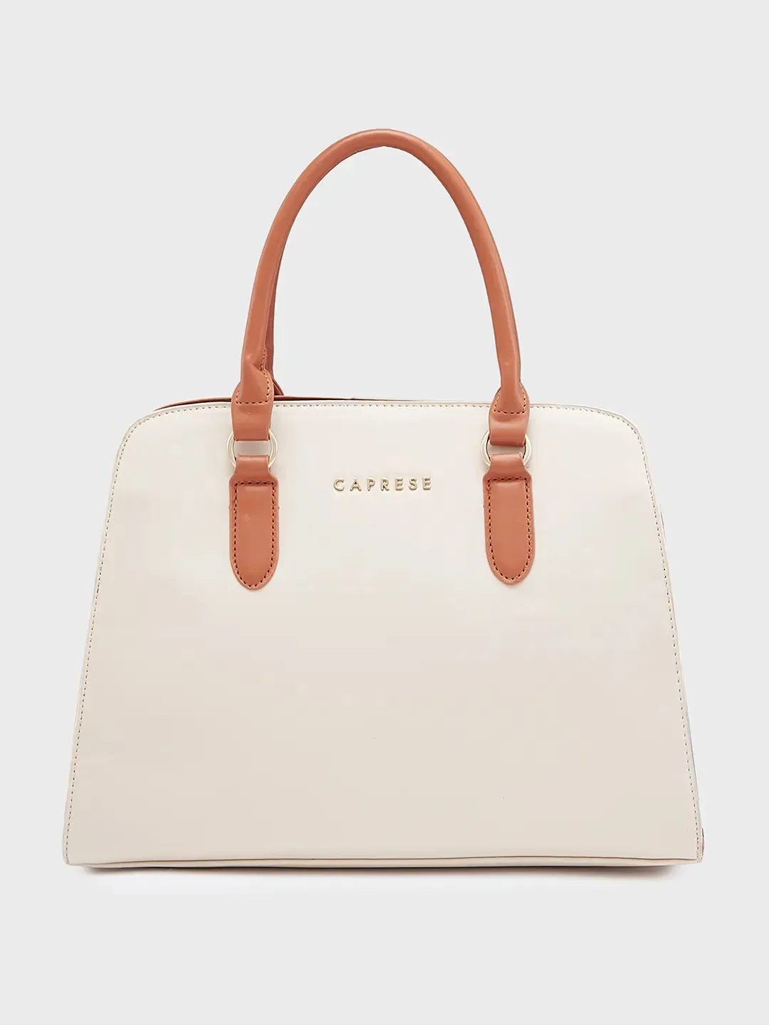 Caprese Foxy Satchel Large Handbag Cream