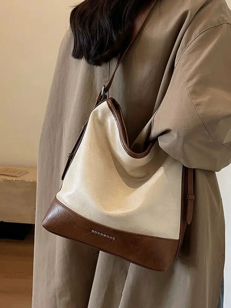 Casual Leather Shoulder Bag