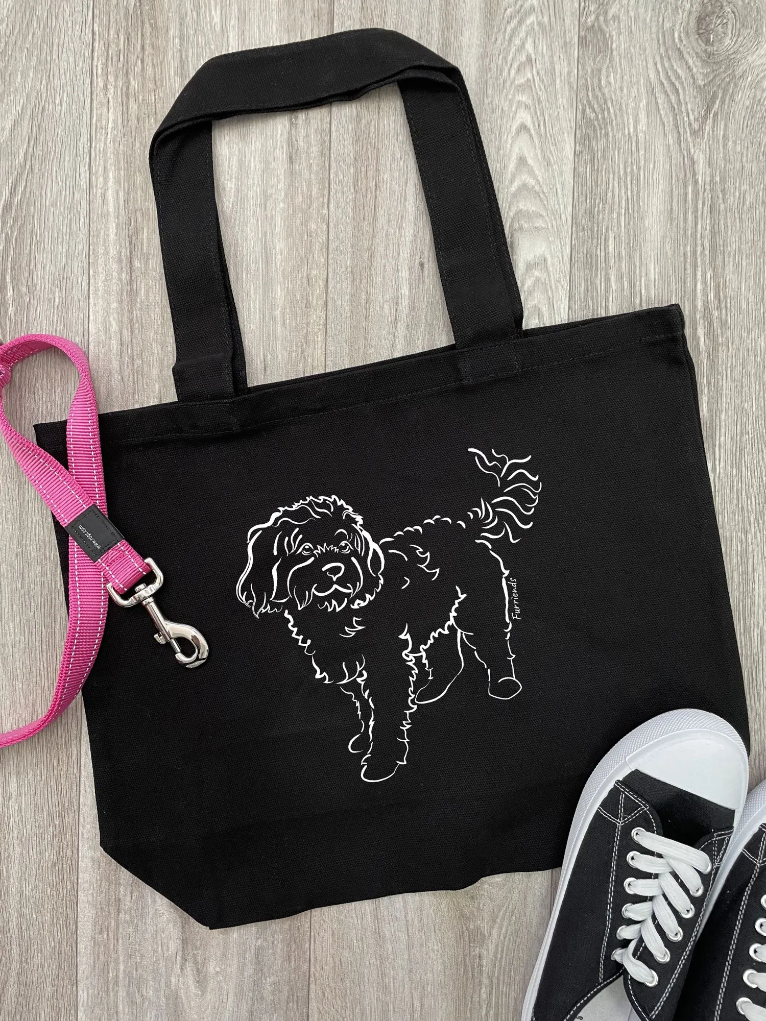 Cavoodle Cotton Canvas Shoulder Tote Bag