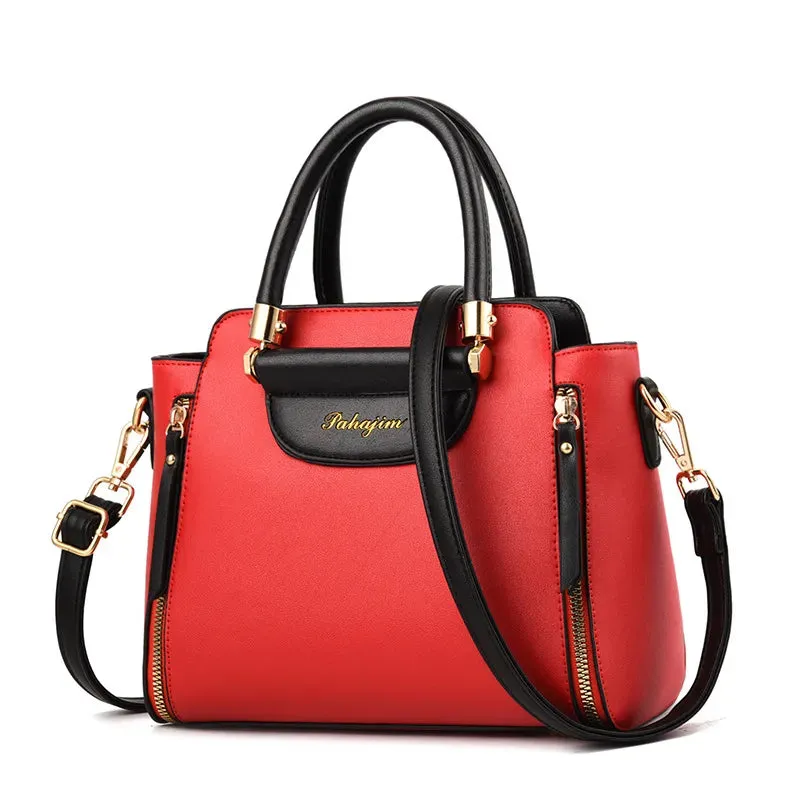 Chic Color Block Crossbody: Sophisticated Tote Style