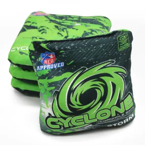 Cyclone STORM Lime Pro series cornhole bags (set of 4)