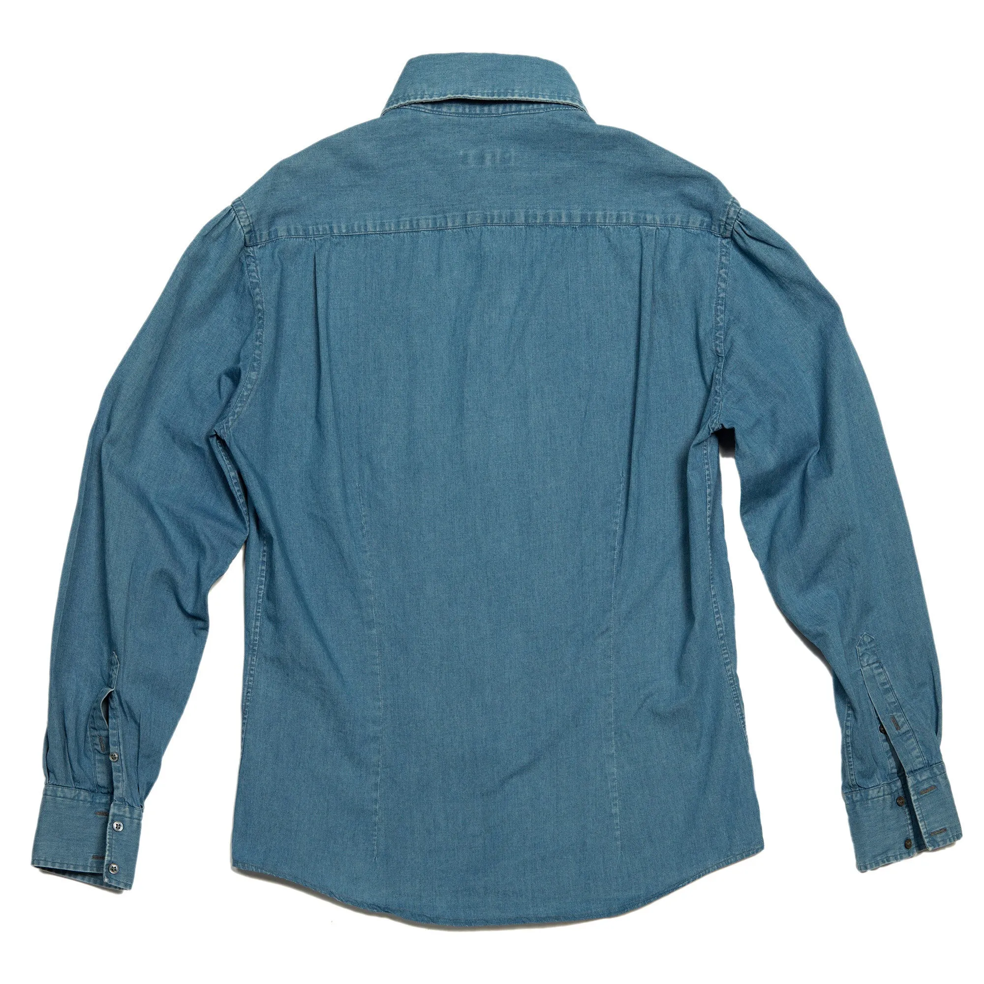 DENIM SPACE PLEAT SHIRT