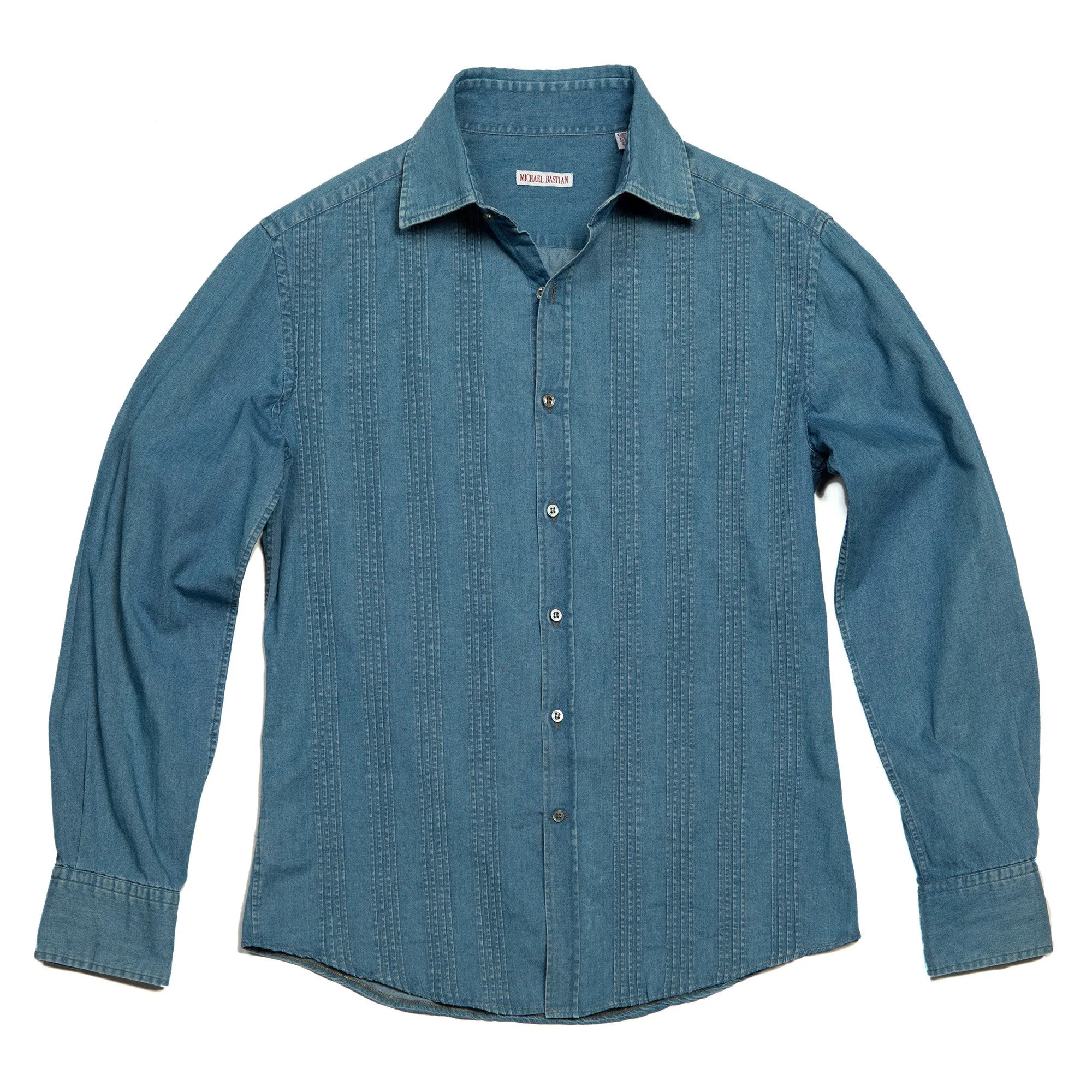 DENIM SPACE PLEAT SHIRT