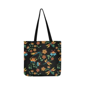 Dragon Lily Noir Reusable Shopping Bag (Two sides)