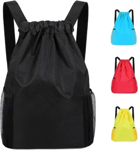 Drawstring Bag Waterproof Swim PE Bag Unisex Large Sports String Backpack Oxford Fabric Gym Sack for School Travel Swimming Holidays Climbing Hiking (50 * 44)