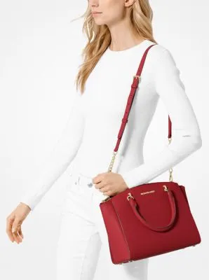 Ellis Large Saffiano Leather Satchel