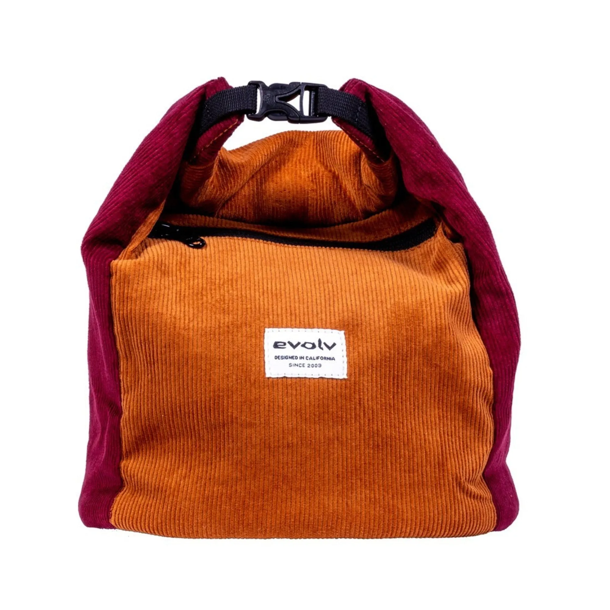 Evolv Corduroy Bouldering Chalk Bucket - Brown/Ruby