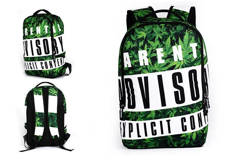 Explicits Oxford Fancy Design Backpack Green Bags