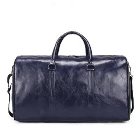 Exquisite Multi-Dimensional Leather Travel Bag- Blue