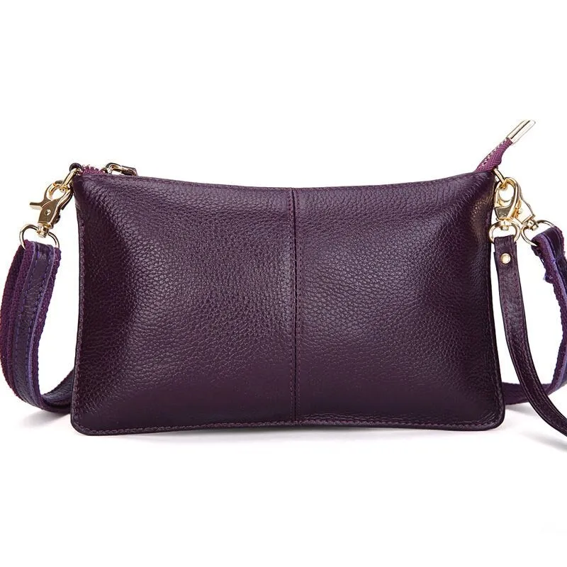 Fashionable Candy Color Women's Leather Crossbody Bags