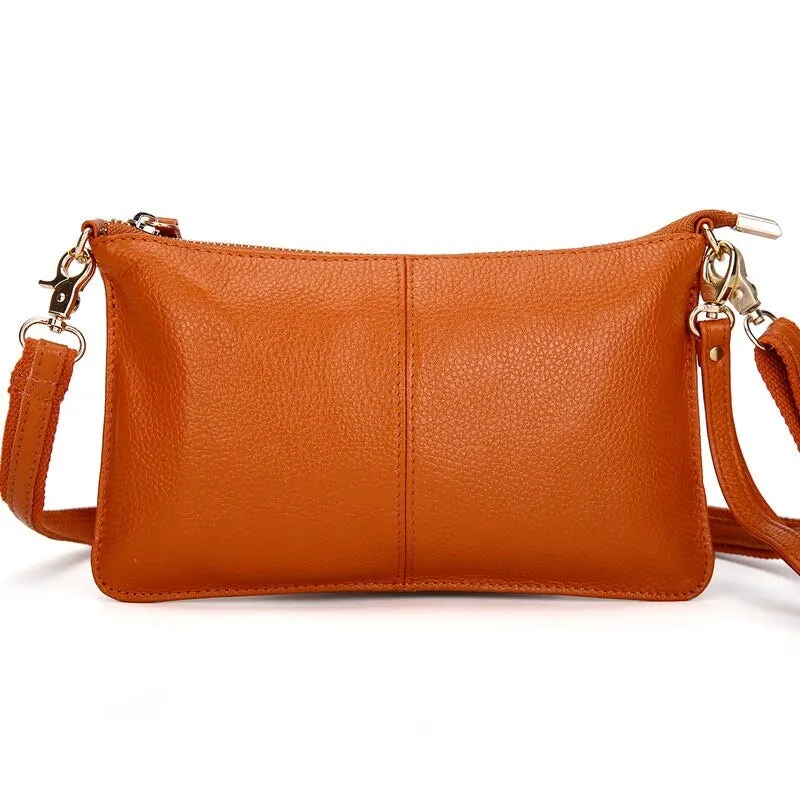 Fashionable Candy Color Women's Leather Crossbody Bags