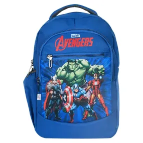 Heart Home Marvel Avengers School Bag for Kids|Stylish Backpacks for Kids|Rexine Waterproof Shoulder Straps Bag (Blue)