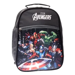 Heart Home Marvel Avengers School Bag|3 Compartment Rexine School Bagpack|School Bag for Kids|School Bags for Girls with Zipper Closure (Gray)