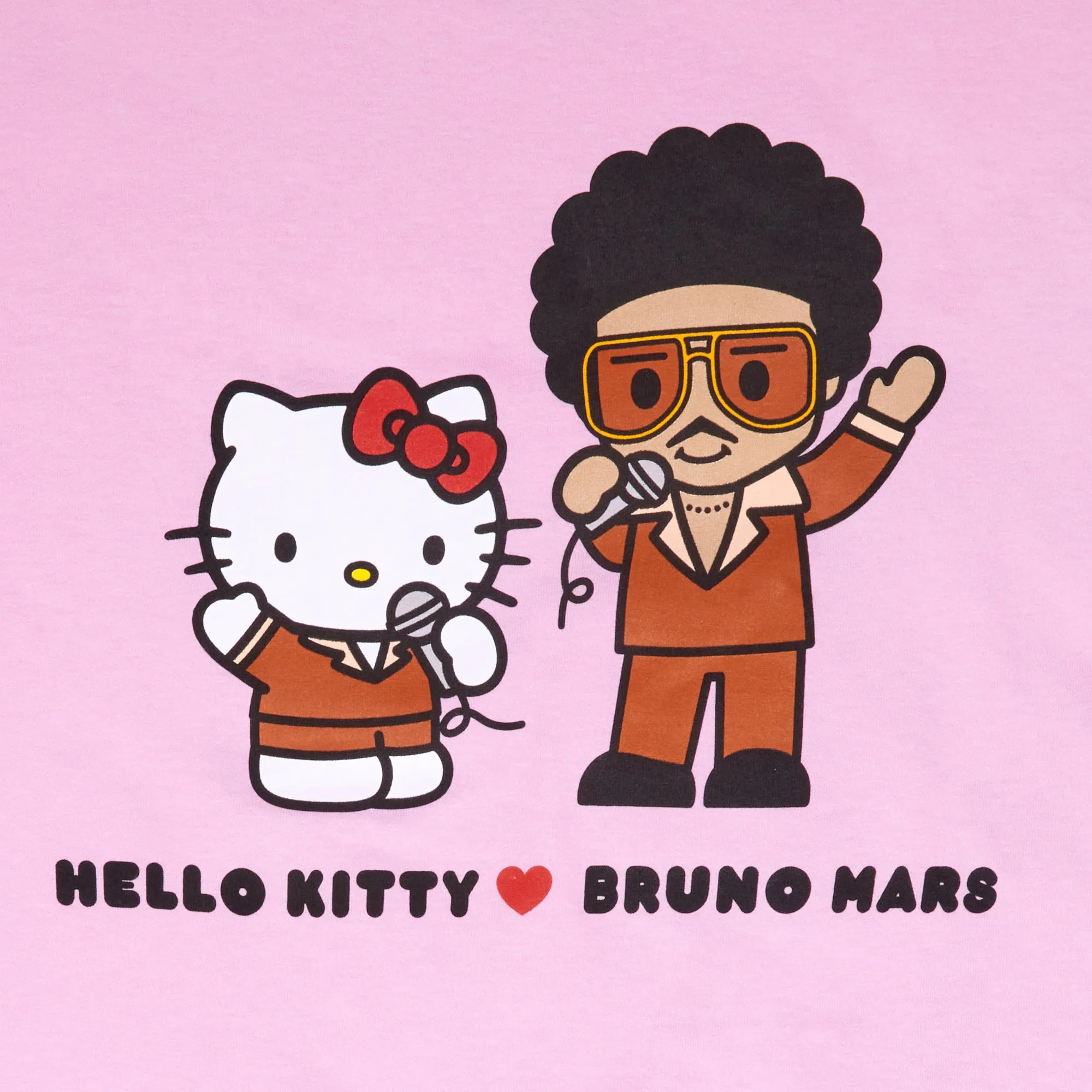 Hello Kitty x Bruno Mars Mic Wave Pink Tee