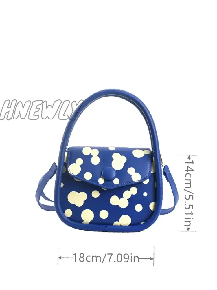 Hnewly - Allover Graphic Flap Saddle Bag  - Women Satchels