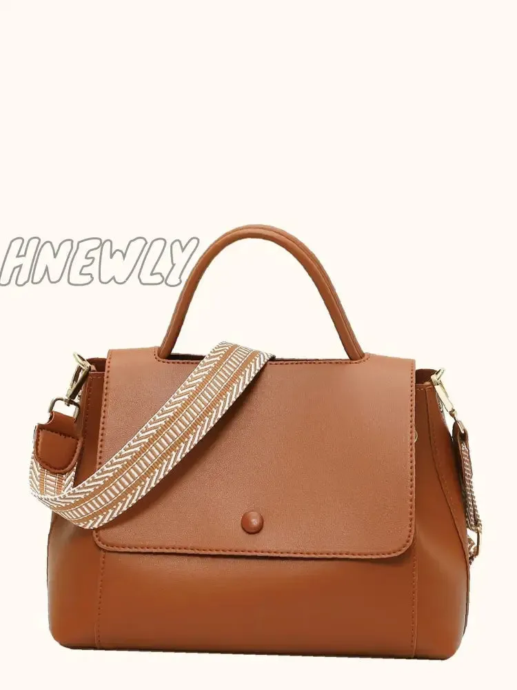 Hnewly - Minimalist Flap Satchel Bag  - Women Satchels