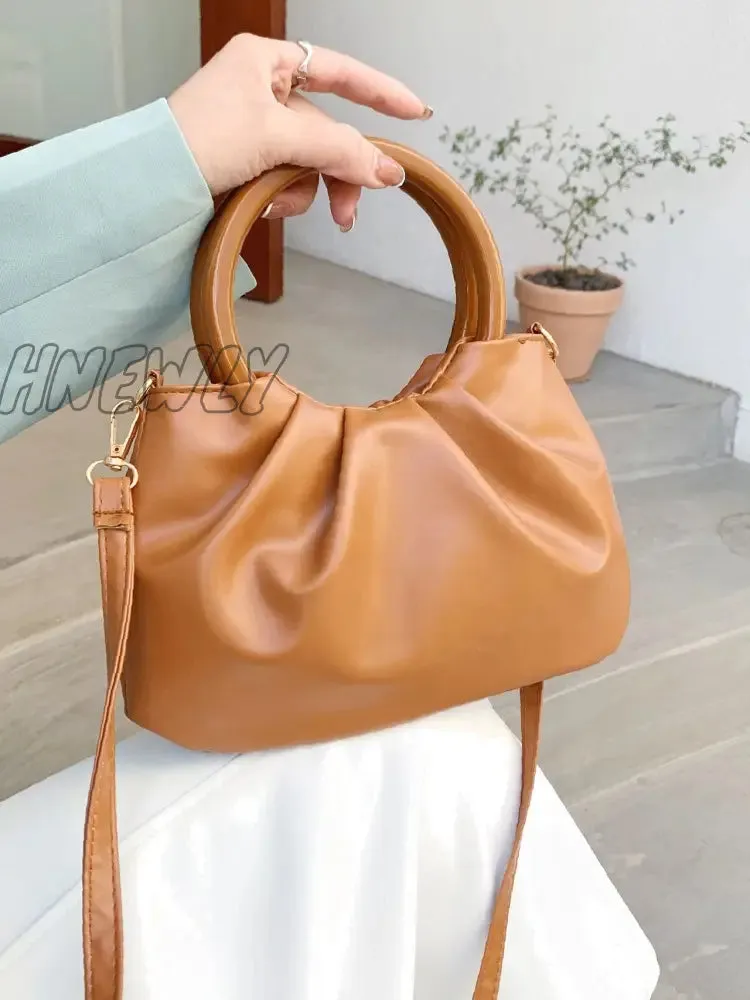 Hnewly - Minimalist Ruched Bag  - Women Satchels