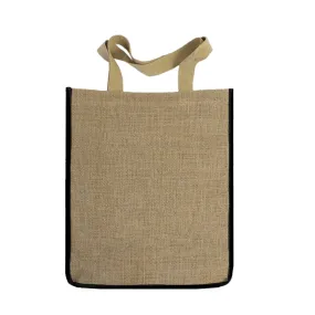 Jute Bag With Canvas Handles