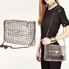 Large Open Cage Chain Bag