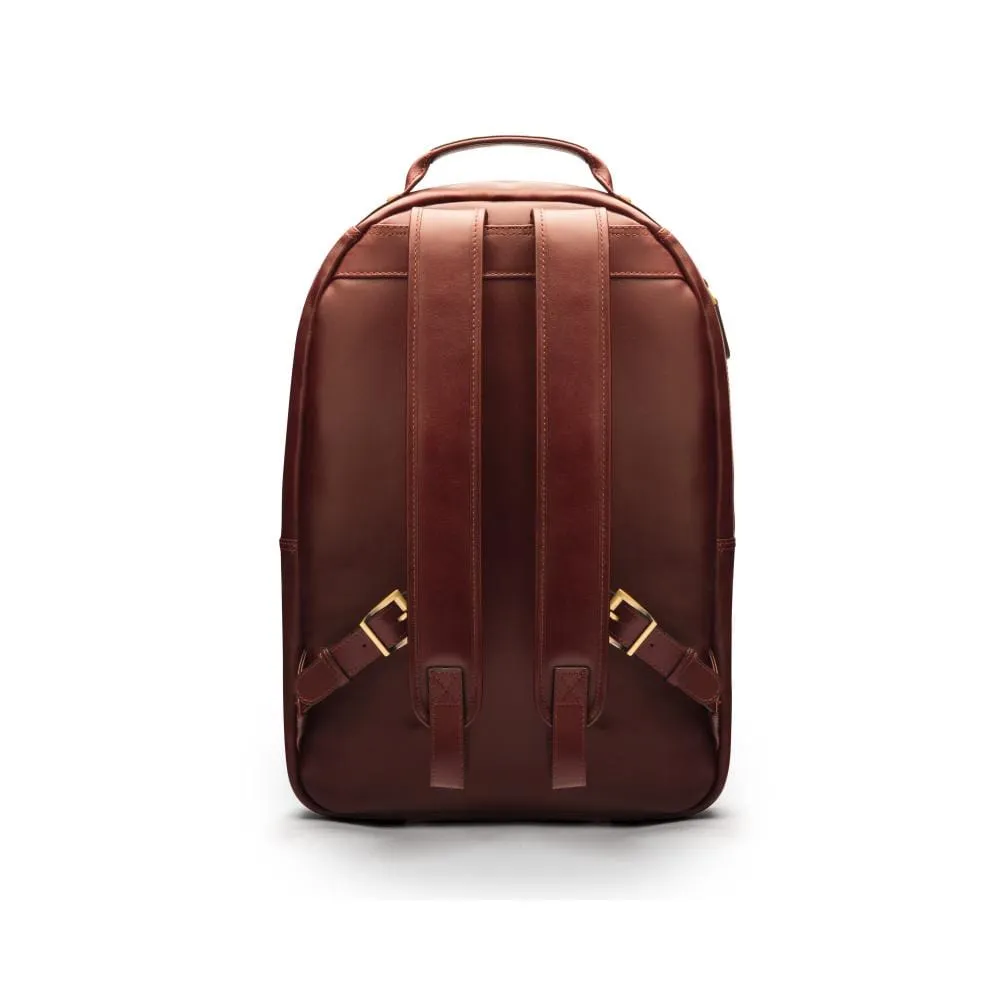 Leather 15" Laptop Backpack, Cambridge - Dark Tan