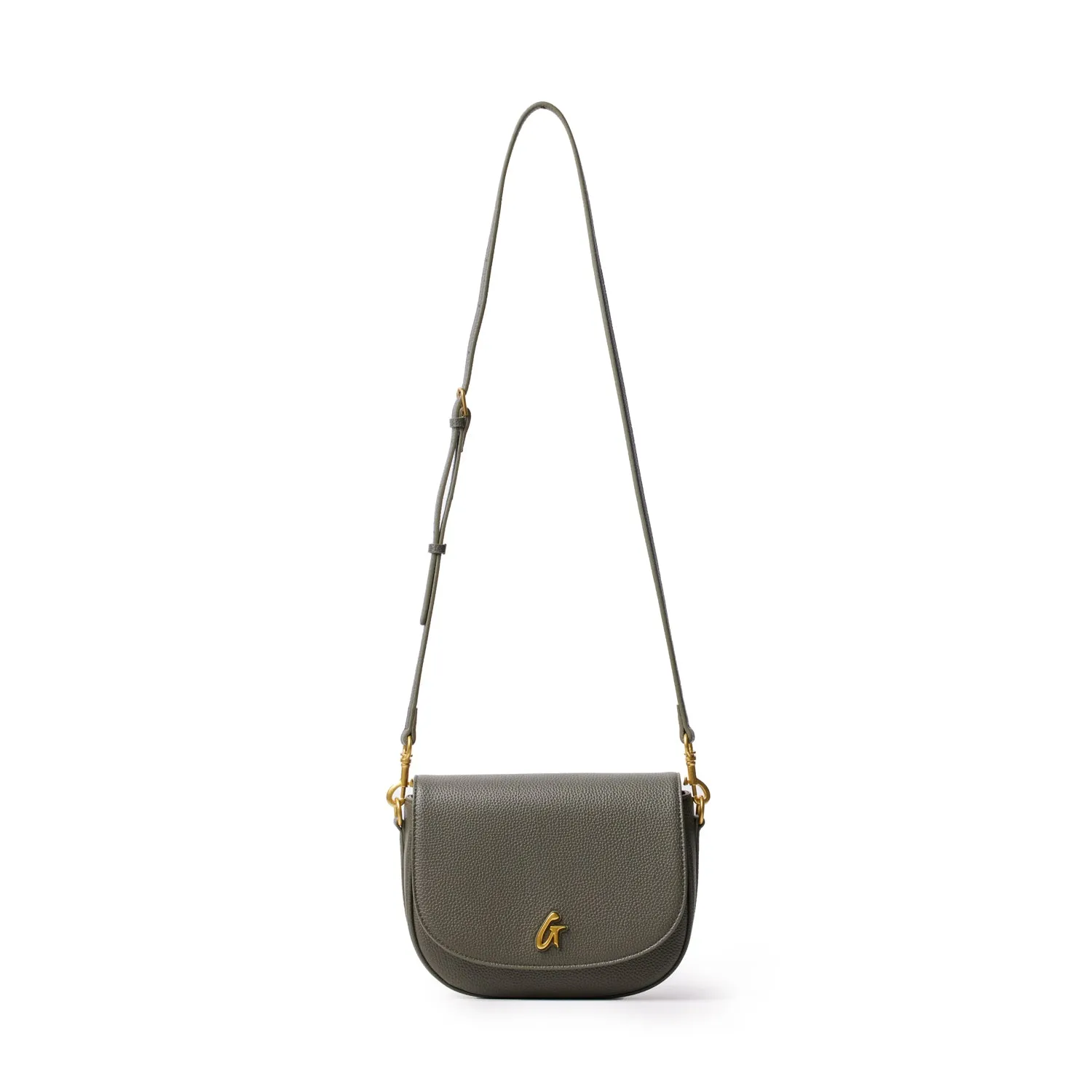 MEDIUM PEBBLE SHOULDER BAG - OLIVE GREEN