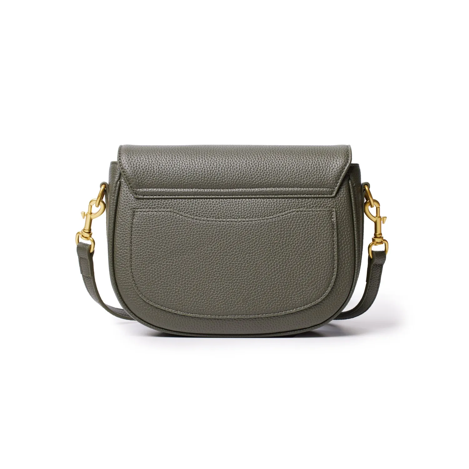 MEDIUM PEBBLE SHOULDER BAG - OLIVE GREEN