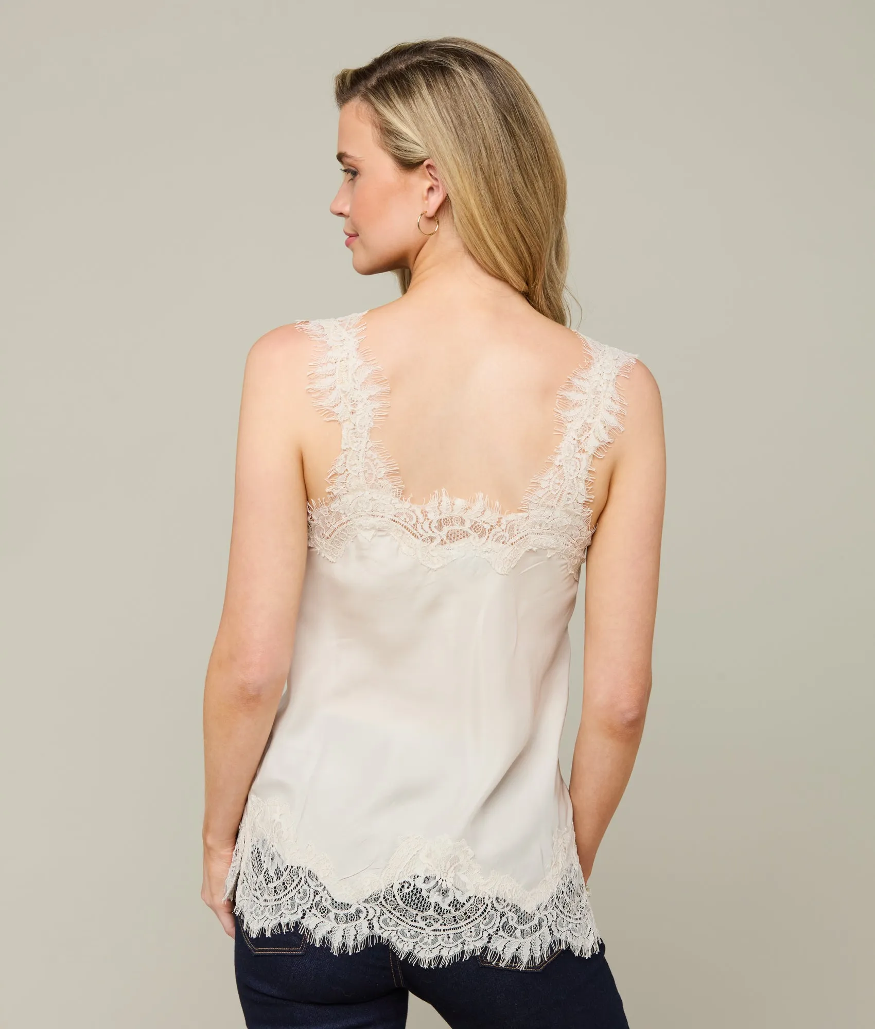 Megan Coco Bias Cami :: White