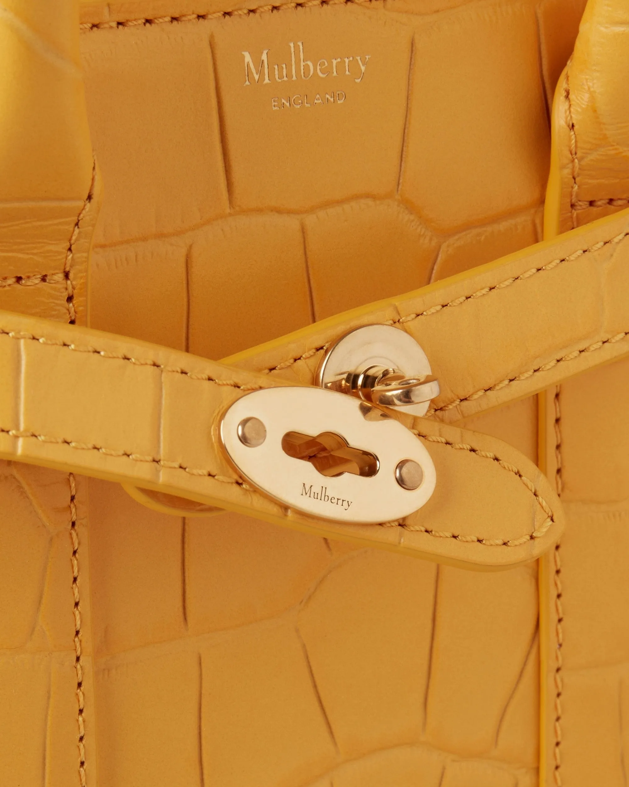 Micro Zipped Bayswater Yellow Matte Small Croc