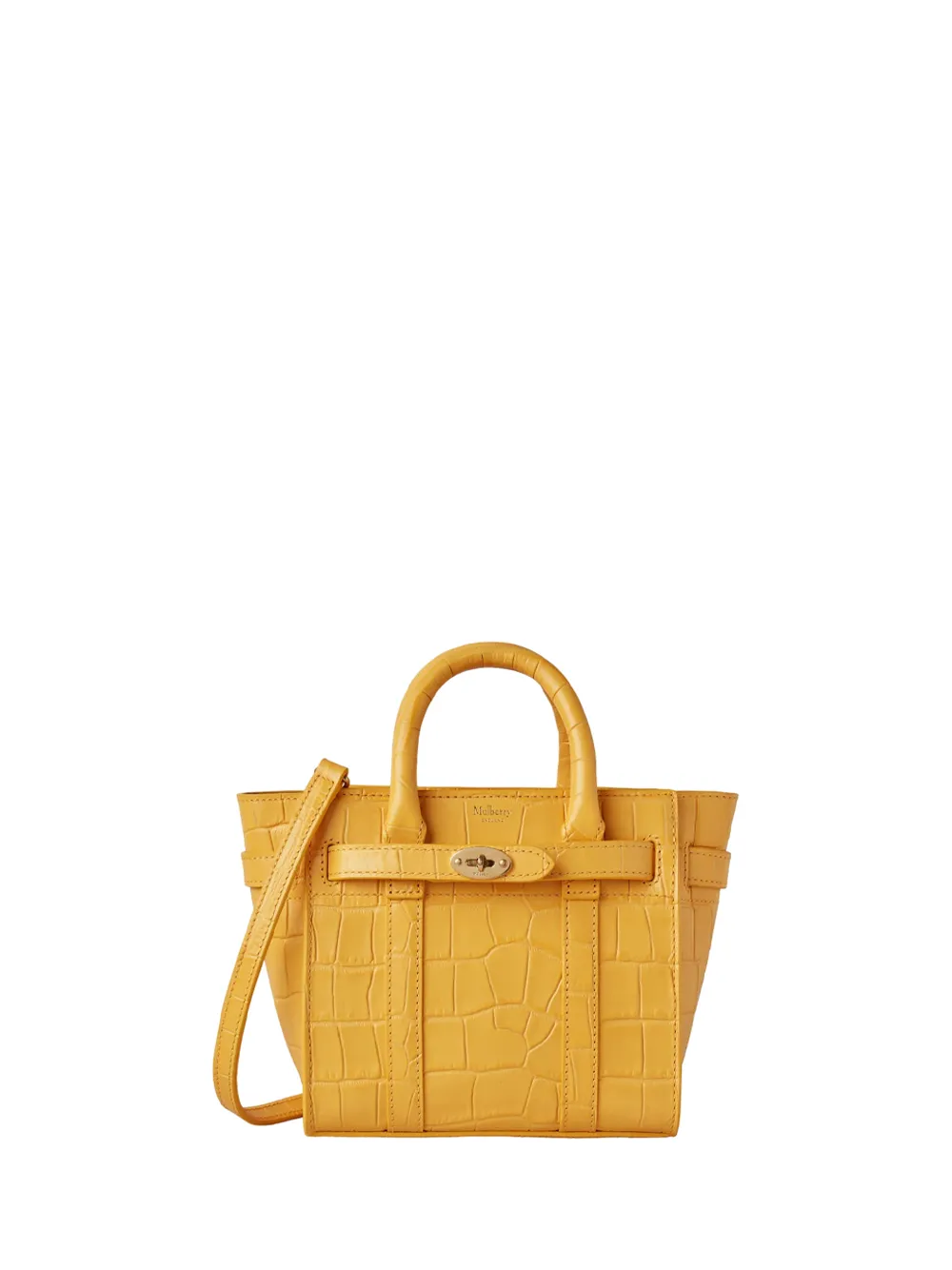 Micro Zipped Bayswater Yellow Matte Small Croc