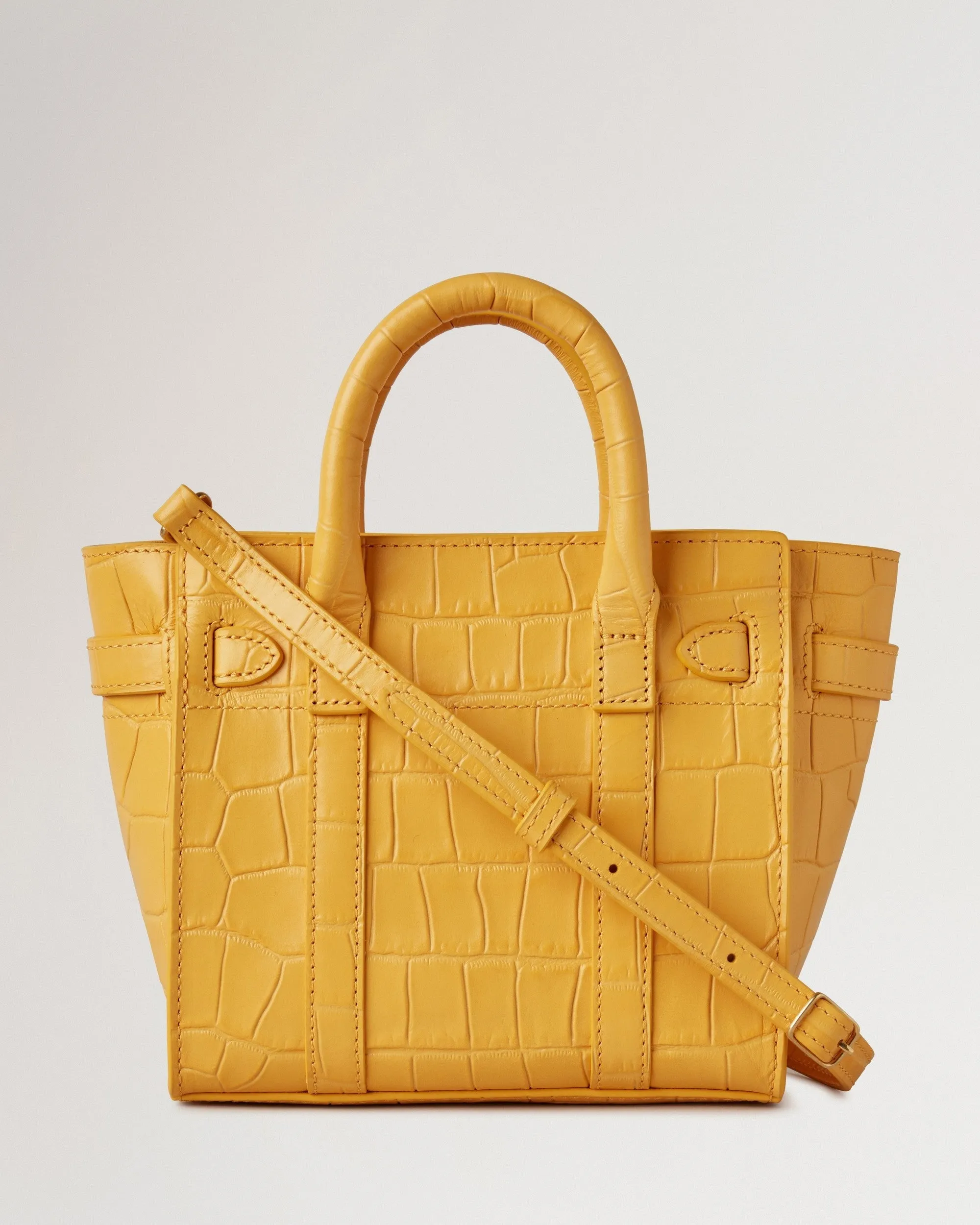 Micro Zipped Bayswater Yellow Matte Small Croc