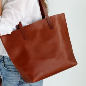 Minimalist Tote - Cognac