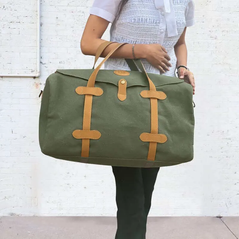 Mona B - Canvas Travel/Gym/Sports Duffel Bag: Delta