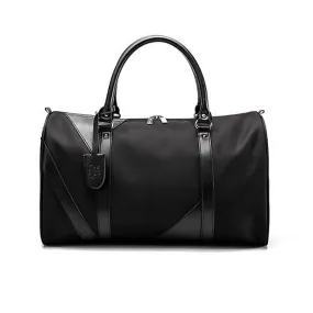 Oxford Executive Black Leather Travel Bag