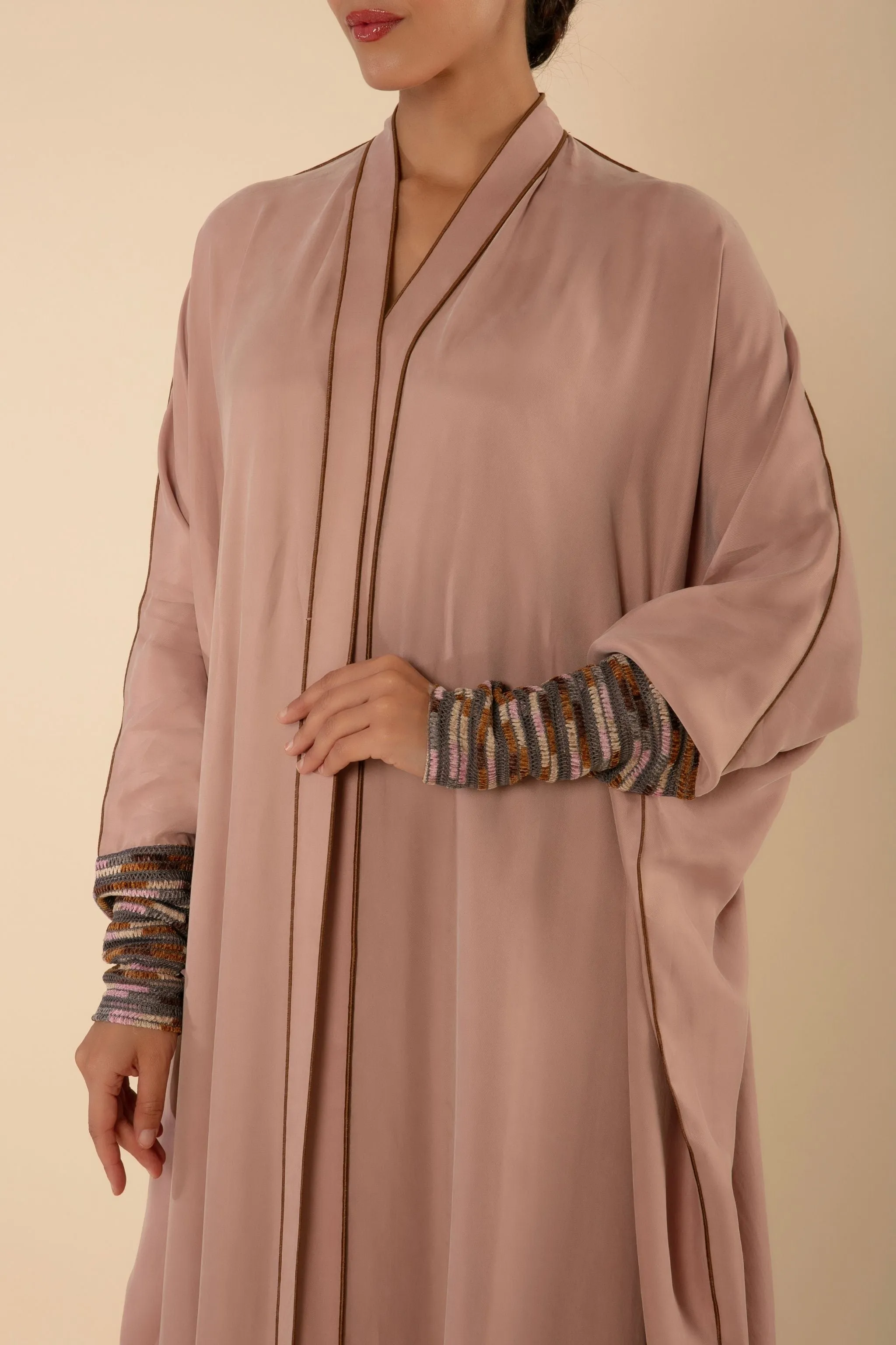 PETITE ORCHID CUPRO ABAYA