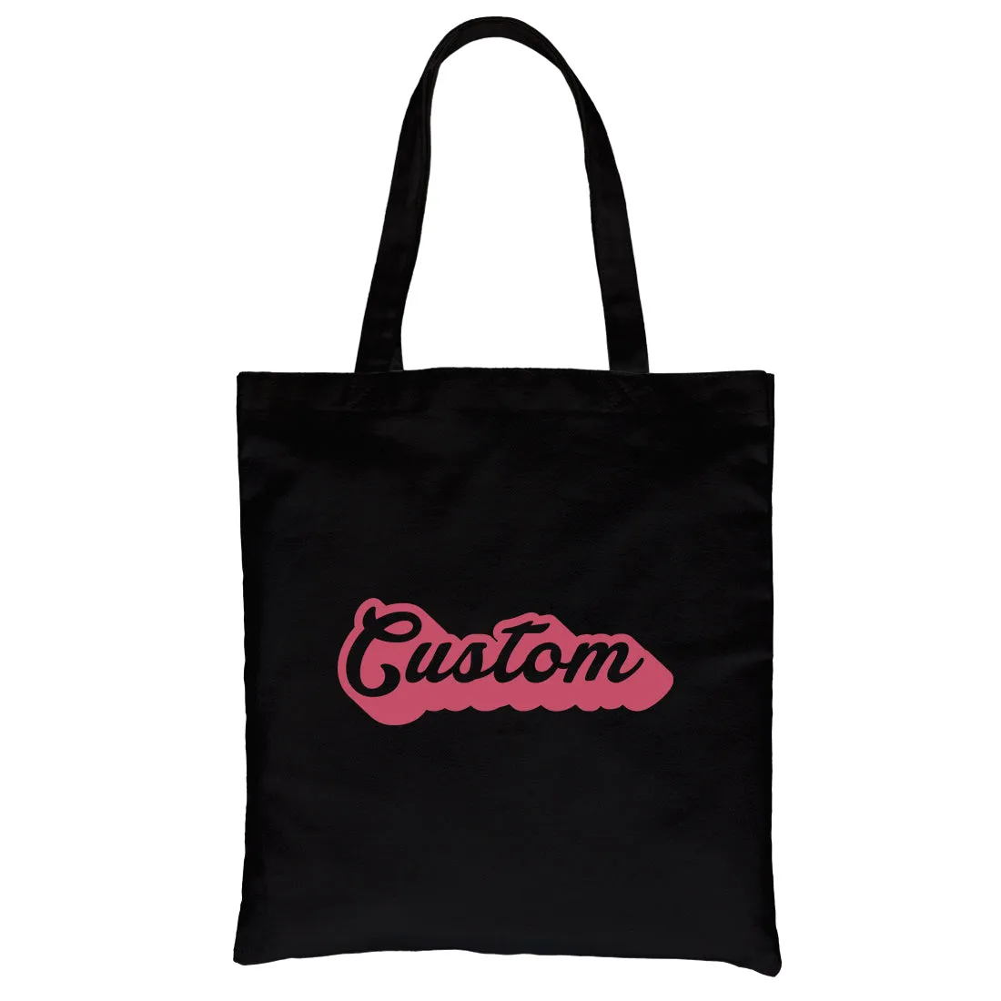 Pink Pop Up Text Perfect Whimsical Custom Personalized Canvas Bag